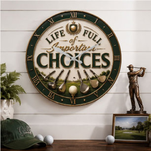 Reloj Redondo Grande Life Full of Important Choices Golf
