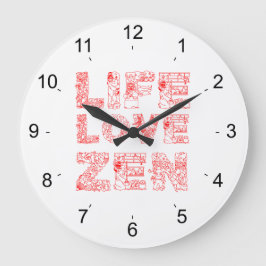 Reloj Redondo Grande Life, Love, Zen
