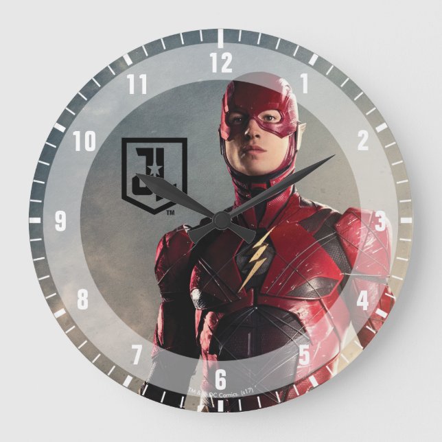 Reloj Redondo Grande Liga de la Justicia| El Flash En Battlefield (Anverso)