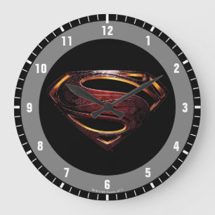 Reloj Redondo Grande Liga de la Justicia  Símbolo de superman metálic