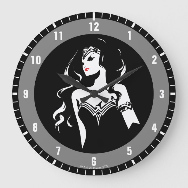 Reloj Redondo Grande Liga de la Justicia | Wonwoman Noir Pop Art (Anverso)
