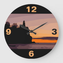 RELOJ REDONDO GRANDE LIGHTHOUSE DE ROCK SPLIT