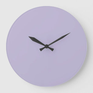 Reloj Redondo Grande Lila polvoriento liso color sólido