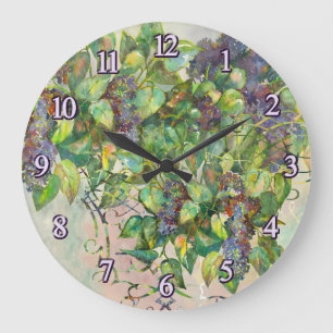 Reloj Redondo Grande lilac blossoms Wall Clock