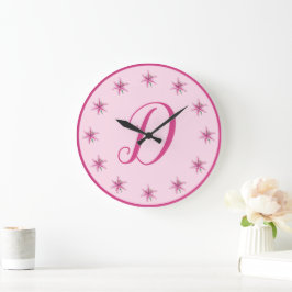 Reloj Redondo Grande Lilies Lilies Primavera Flores Floral Inicial