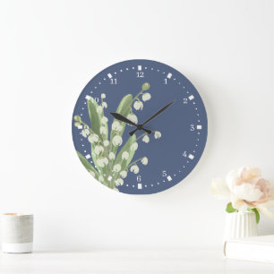 Reloj Redondo Grande Lily De La Floral Del Valle