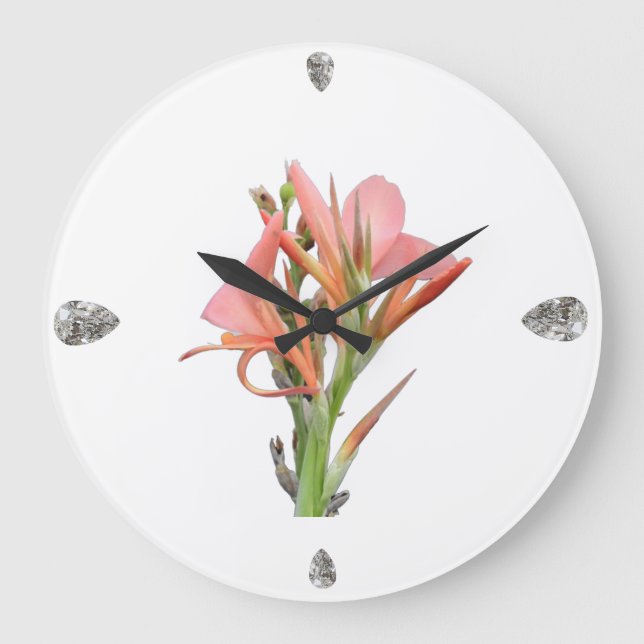Reloj Redondo Grande Lily Flower (Anverso)