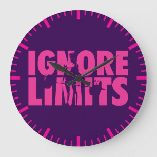 Reloj Redondo Grande LÍMITES IGNORE - Motivación para la elevación de p