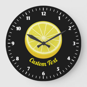 Reloj Redondo Grande Limón a la mitad