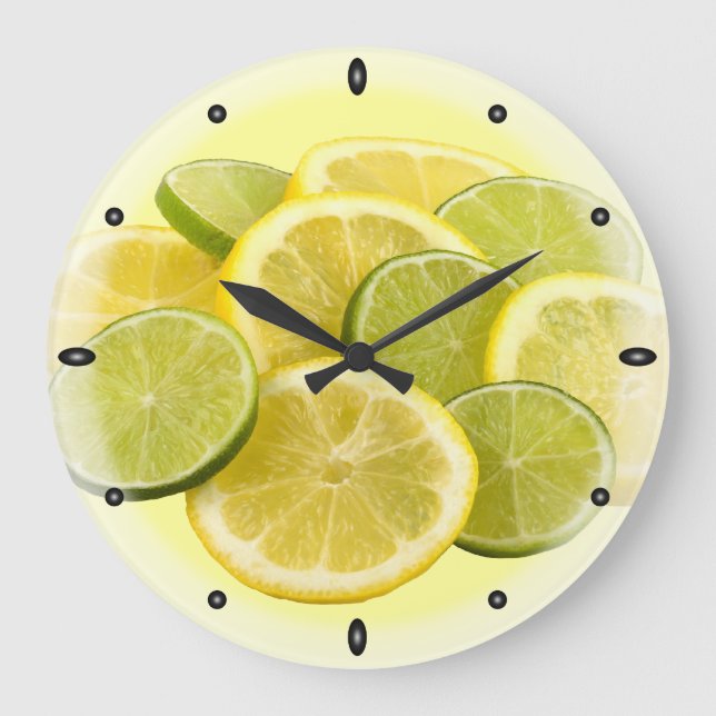 Reloj Redondo Grande Limón y cal (Anverso)