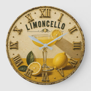 Reloj Redondo Grande Limoncello Italian Lemon Cocktail Bar