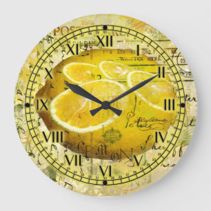 Reloj Redondo Grande Limones de la postal