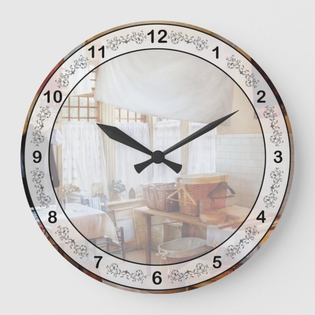 Reloj Redondo Grande Limpieza - el lavadero (Anverso)