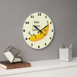 Reloj Redondo Grande Lindo añade nombre plátano cocina