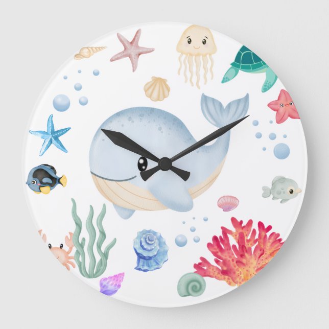 Reloj Redondo Grande Lindo Bajo El Agua (Anverso)