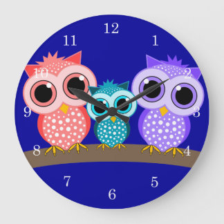 Reloj Redondo Grande lindos búhos