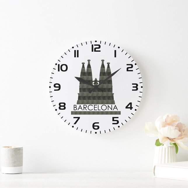 Reloj Redondo Grande Línea aérea geométrica moderna de la Sagrada Famil (Subido por el creador)