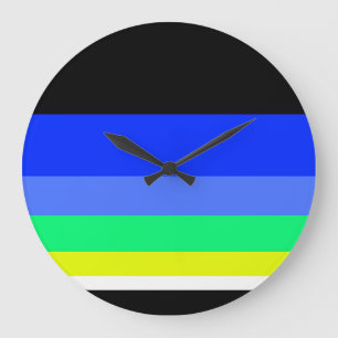 Reloj Redondo Grande Líneas oscuras