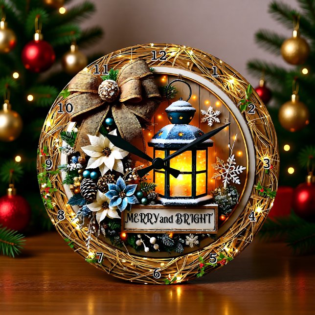 Reloj Redondo Grande Linterna Brillante de Invierno (Subido por el creador)