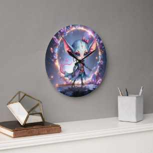 Reloj Redondo Grande Liora – Corazón de Cristal de las Estrellas 