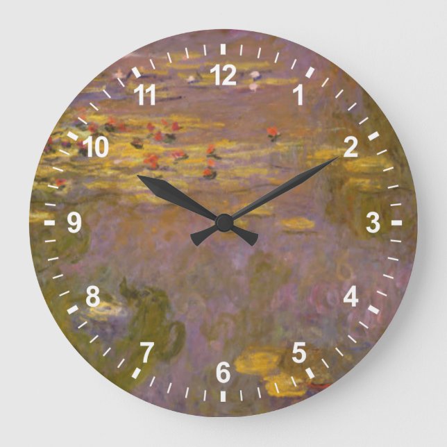 Reloj Redondo Grande Lirios de agua de Claude Monet el | Nympheas (Anverso)