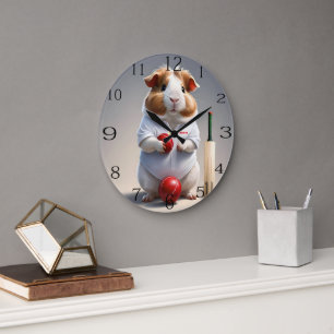 Reloj Redondo Grande Listo para el lanzamiento: conejillo de indias con