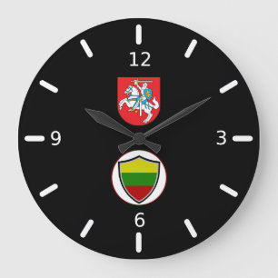 Reloj Redondo Grande Lithuanian flag-coat arms