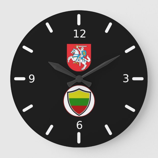 Reloj Redondo Grande Lithuanian flag-coat arms (Anverso)