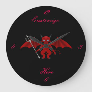 Reloj Redondo Grande Little Red Devil Thunder_Cove