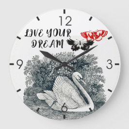 Reloj Redondo Grande Live Your Dream Motivational Cita