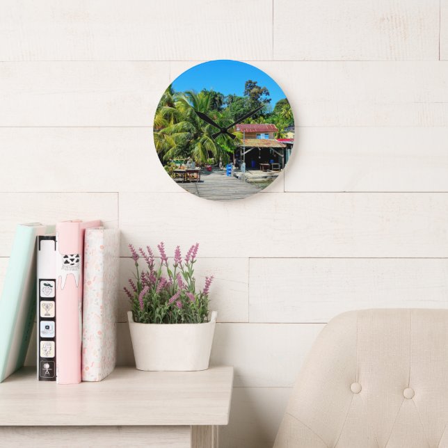 Reloj Redondo Grande Livingston's Caribbean Charm (Sala de lectura)