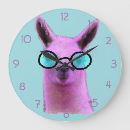 Reloj Redondo Grande Llama rosa Guay!