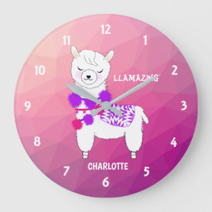 Reloj Redondo Grande Llamar a Chicas con llamadas es personalizado