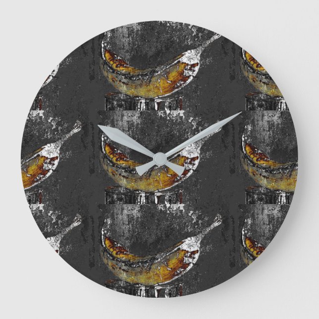 Reloj Redondo Grande llano de plátano (Anverso)