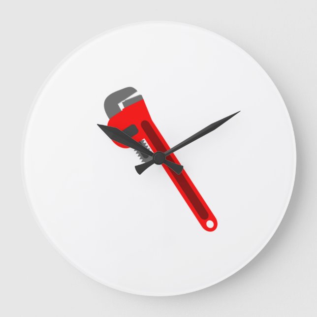 Reloj Redondo Grande Llave del fontanero (Anverso)