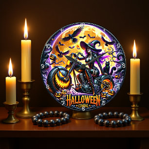 Reloj Redondo Grande Llega Halloween