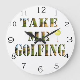Reloj Redondo Grande Llévame Golfing,