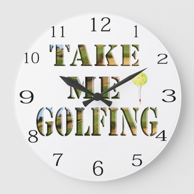 Reloj Redondo Grande Llévame Golfing, (Anverso)