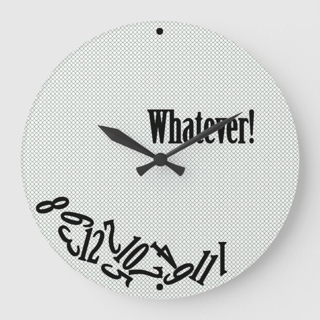 Reloj Redondo Grande Lo que - números dispersados (Anverso)