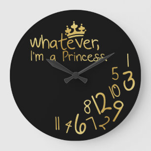 Reloj Redondo Grande Lo que, yo son princesa
