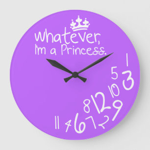 Reloj Redondo Grande Lo que, yo son princesa