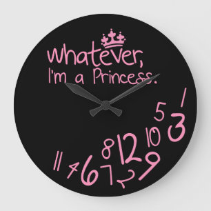 Reloj Redondo Grande Lo que, yo son princesa