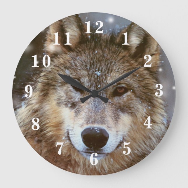 Reloj Redondo Grande Lobo (Anverso)
