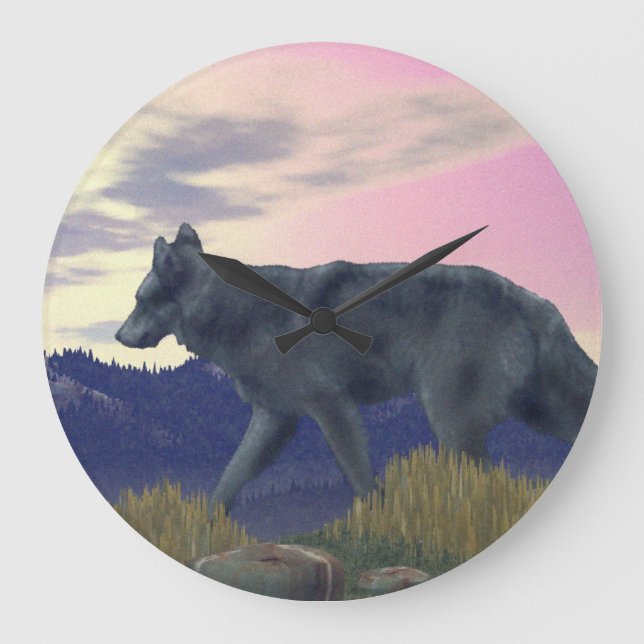 Reloj Redondo Grande Lobo de High Country (Anverso)