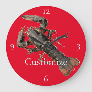 Reloj Redondo Grande Lobster de Maine fresco Thunder_Cove