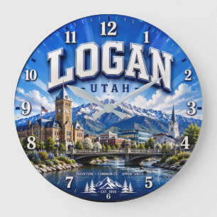 Reloj Redondo Grande Logan Utah Mountain