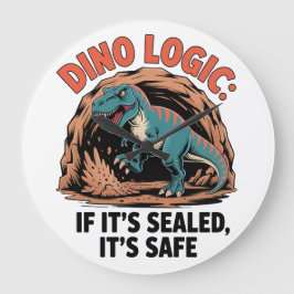 Reloj Redondo Grande Lógica de Dino