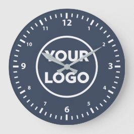 Reloj Redondo Grande Logo de negocios de Personalizado moderno sobre az
