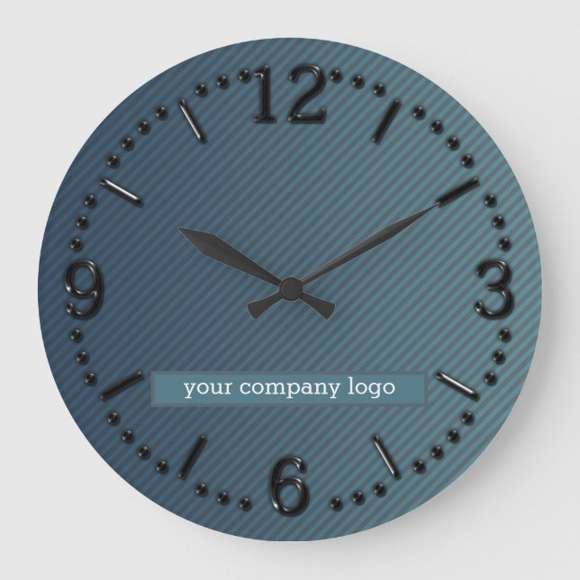 Reloj Redondo Grande LOGO DE SU EMPRESA, personalizado (Anverso)