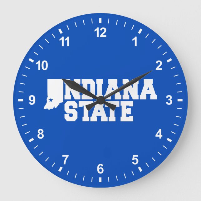 Reloj Redondo Grande Logo del estado de Indiana (Anverso)